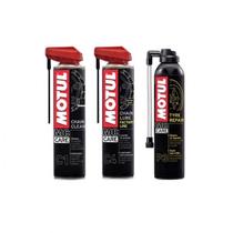 Kit motul viagem corrente e pneu c1 c4 reparador pneu p3