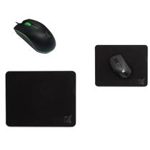 Kit Mouse c/ fio 1.200 DPI USB 2.0 Led + Base Antiderrapante