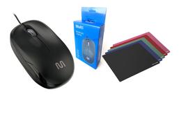 Kit Mouse Classic Com Fio 1200dpi e Mouse Pad Multilaser