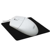 Kit Mouse Com Fio Usb Kp-Mu009 Branco + Mousepad 22X18Cm