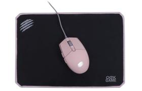 Kit Mouse com Mousepad Arya MC104 Rosa - Oex