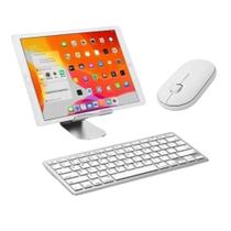 Kit Mouse e Teclado Bluetooth + Suporte Ajustáve Para Tablets até 13 Polegadas