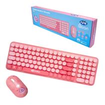 Kit Mouse e Teclado Fini Wireless com Mini Receptor Letron Leo&Leo Leonora - 10323 Kit Mouse e Teclado Fini Wireless com Mini Receptor Letron Leo&Leo Leonora - 10323
