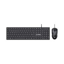 Kit Mouse e Teclado Fortrek C13 Office USB ABNT2 Preto
