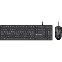 Kit Mouse E Teclado Fortrek C13 Office Usb Abnt2 Preto