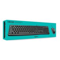 Kit Mouse E Teclado Logitech Mk120 Preto Com Fio abnt2 920-004429 Kit Mouse E Teclado Logitech Mk120 Preto Com Fio abnt2 920-004429