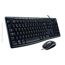 Kit Mouse e Teclado Logitech MK200, Multimídia, ABNT2, Preto - 920-002718