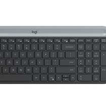 Kit mouse e teclado logitech mk470 slim sem fio usb grafite americano Kit mouse e teclado logitech mk470 slim sem fio usb grafite americano