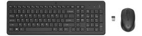 Kit Mouse e Teclado Sem Fio HP 330, Wireless, US, Com Teclado Numérico, Preto - 2V9E6AAAC4