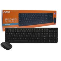 Kit Mouse e Teclado Sem Fio Work Oex 1200dpi Preto Kit Mouse e Teclado Sem Fio Work Oex 1200dpi Preto