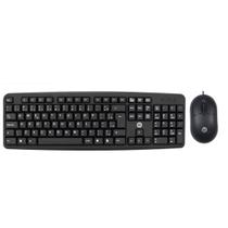 Kit Mouse e Teclado USB ABNT2 Preto C/ Fio Eficiencia