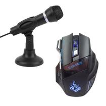 Kit Mouse Gamer 3000Dpi GM-700 + Microfone Max Print C/ NF