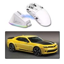 Kit Mouse Gamer Attack Shark X11 Branco 22000DPI + Mousepad 70x35cm Camaro Kit Mouse Gamer Attack Shark X11 Branco 22000DPI + Mousepad 70x35cm Camaro