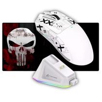 Kit Mouse Gamer Attack Shark X11 Branco 22000Dpi + Mousepad