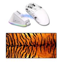 Kit Mouse Gamer Attack Shark X11 Branco 22000Dpi + Mousepad