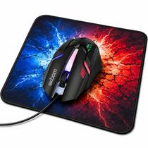 Kit Mouse gamer led rgb ergonomico mouse pad speed gamer Kit Mouse gamer led rgb ergonomico mouse pad speed gamer