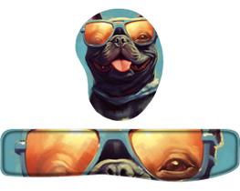 Kit Mouse Pad + Apoio De Teclado Coleção Bulldog 10