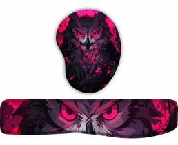 Kit Mouse Pad + Apoio De Teclado Coleção Coruja 1 Kit Mouse Pad + Apoio De Teclado Coleção Coruja 1