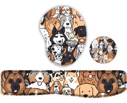 Kit Mouse Pad + Apoio De Teclado Coleção Dog
