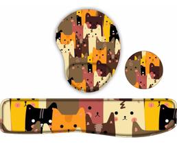 Kit Mouse Pad + Apoio De Teclado Coleção Gatinhos 12 Kit Mouse Pad + Apoio De Teclado Coleção Gatinhos 12