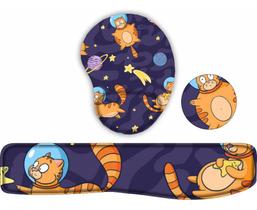 Kit Mouse Pad + Apoio De Teclado Coleção Gatinhos 12
