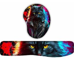 Kit Mouse Pad + Apoio De Teclado Coleção Gatinhos 2