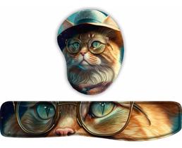 Kit Mouse Pad + Apoio De Teclado Coleção Gatinhos 4