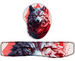 Kit Mouse Pad + Apoio De Teclado Coleção Lobo 16