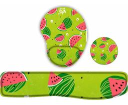 Kit Mouse Pad + Apoio De Teclado Coleção Melancia