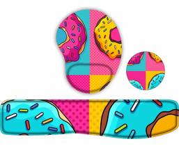 Kit Mouse Pad + Apoio De Teclado Donuts Kit Mouse Pad + Apoio De Teclado Donuts