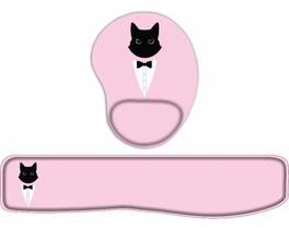 Kit Mouse Pad + Apoio De Teclado - Gatinho De Gravata Kit Mouse Pad + Apoio De Teclado - Gatinho De Gravata