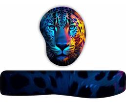 Kit Mouse Pad + Apoio De Teclado Pantera