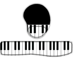 Kit Mouse Pad + Apoio De Teclado Piano Kit Mouse Pad + Apoio De Teclado Piano