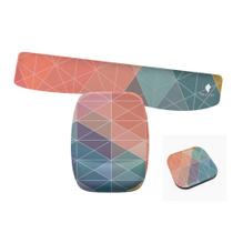 Kit Mouse Pad e Apoio de Teclado Ergonomico Abstrato Colorido