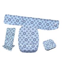 Kit Mouse Pad e Apoio de Teclado Ergonomico Olho Grego Fundo