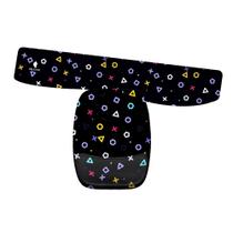 Kit Mouse Pad e Apoio de Teclado Ergonomico Triangulo X Circulo