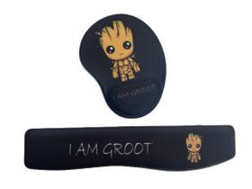 Kit mouse pad ergonômico + apoio de teclado Baby Groot Kit mouse pad ergonômico + apoio de teclado Baby Groot