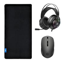 Kit Mouse Pad Speed Gamer Extra Grande + Mouse Wireless USB Optical + Headset 7.1 - HP