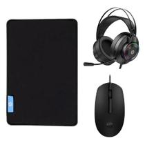 Kit Mouse Pad Speed Gamer + Mouse Óptico com Fio + Headset 7.1 - HP Kit Mouse Pad Speed Gamer + Mouse Óptico com Fio + Headset 7.1 - HP