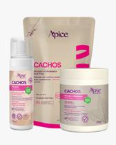 Kit Mousse 210ml, Ativador e Refil Ativador 500ml Cachos Apice