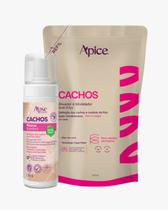 Kit Mousse 210ml e Refil Ativador 500ml Cachos Apice Kit Mousse 210ml e Refil Ativador 500ml Cachos Apice