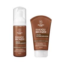 Kit Mousse Autobronzeador e Loção Extrato de Ameixa Kakadu Bronzer Australian Gold 140ml