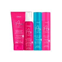 Kit Mousse Desem + Creme Defrizante + Spray Gloss+ Spray Argan