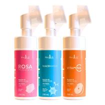 Kit Mousse Facial Rosa Mosqueta, Niacinamida , Vitamina C, Mary Life 450 ml