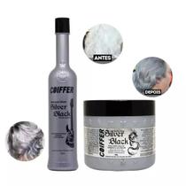 Kit Mousse + Shampoo Silver Black Tonalizante para Cabelos Brancos e Grisalhos 2 unidades Kit Mousse + Shampoo Silver Black Tonalizante para Cabelos Brancos e Grisalhos 2 unidades
