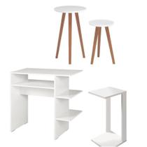 Kit Móvel Sala Quarto Sacada Apoio Lateral Canto Mesa Lindas