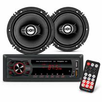 Kit mp3 first option 6688 + par falante triaxial af6b 6" pol Kit mp3 first option 6688 + par falante triaxial af6b 6" pol