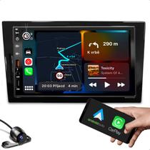 Kit mp5 Multimidia MP5 Bluetooth Carplay 2 entradas usb + Moldura 7 Polegadas Compativel com VECTRA, MERIVA, MONTANA E CORSA + Camera de ré