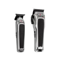 Kit mq force barber pro digital - maquina de corte bivolt + maquina de acabemento bivolt