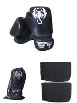 Kit Muay Thai,Boxe Kickboxing Luva+Bandagem+Sacola - Talenttos Sport Fight